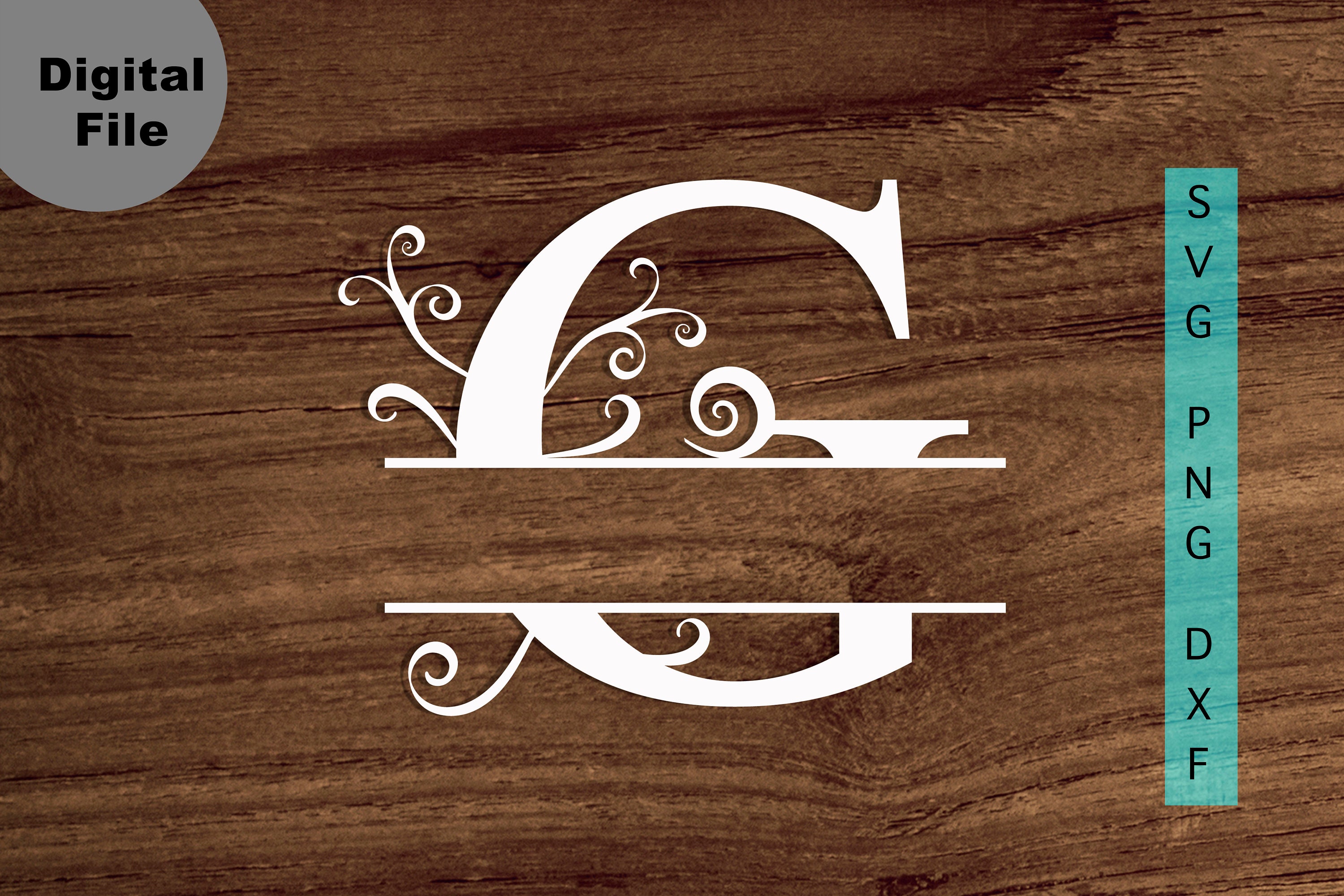Split Monogram G Frame Svg Single Letter G Svg/png/dxf file | Etsy