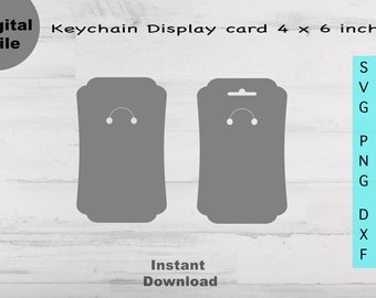 Keyring Display Card Svg, Keyring Holder Card Template, Keychain ...