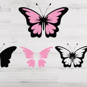 Fichiers Butterfly Svg Cut pour Cricut, Layered 3D Butterfly Svg, Butterfly Wall Decor, Silhouette dxf, Butterfly template svg/png/dxf