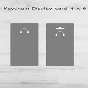 Simple Black White Keychain Display Card