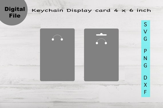 Keyring Display Card Svg, Keyring Display Card Template, Keychain