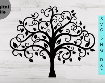 Family Tree  Svg, Family Tree with branches Svg/png/dxf file, Family reunion svg file for Circut, Family Tree clipart File instant download