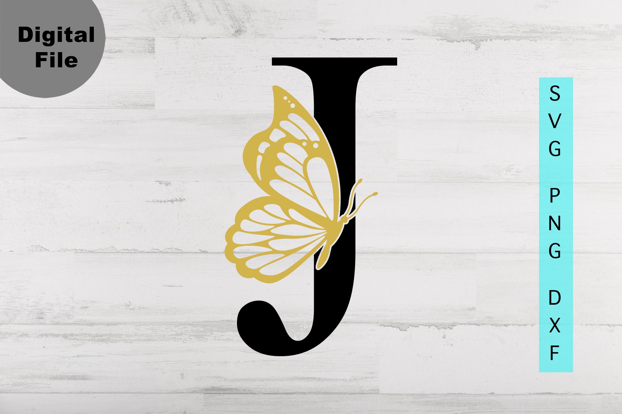 Butterfly Monogram J Frame Svg, Keychain Svg, Single Alphabet with  Butterfly Monogram file for Cricut, Butterfly Alphabet frame J Svg file