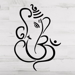 File SVG Lord Vinayaka, file Svg Lord Ganesha per Cricut, Om Ganesha Svg, Hindu Pooja décor svg, Om Vinayaka Svg download istantaneo