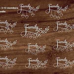 Family Tree Branch 3-13 members Svg bundle, Family Heart Tree Svg/png.dxf files, Family reunion svg file for Circut, Family Tree SVG Files