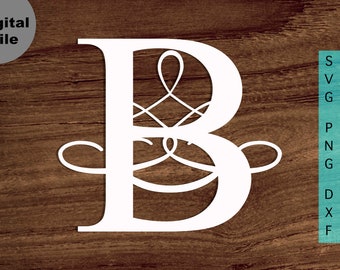 Monogram Svg, fancy alfabet letters Svg/png/dxf gesneden bestanden, alfabetten wervelingen monogram bestand voor Cricut, silhouet, Glowforge Instant download