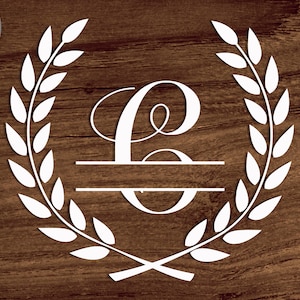 Split Letter Monogramm SVG, Familie Monogramm Svg/png.dxf Datei, Monogramm Alphabet C Rahmendatei für Schaltung, Monogramm C Kranz SVG Datei