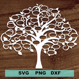 Family Tree 30 members Svg, Family Tree Oval frame Svg/png.dxf file, Family reunion svg file for Circut, Family Tree SVG File for 30 names