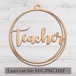 Lehrer Auto Anhänger SVG, Lehrer Laser cutdatei, Rückspiegel Aufhänger Laser cutdatei, Autozubehör für Frauen, Auto Dekor Glowforge svg