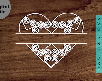 Hmong Border SVG cut file,  Hmong monogram Svg/png/dxf file, Split Hmong name sign svg, Hmong Heart Cut file Circut, Hmong motif pattern