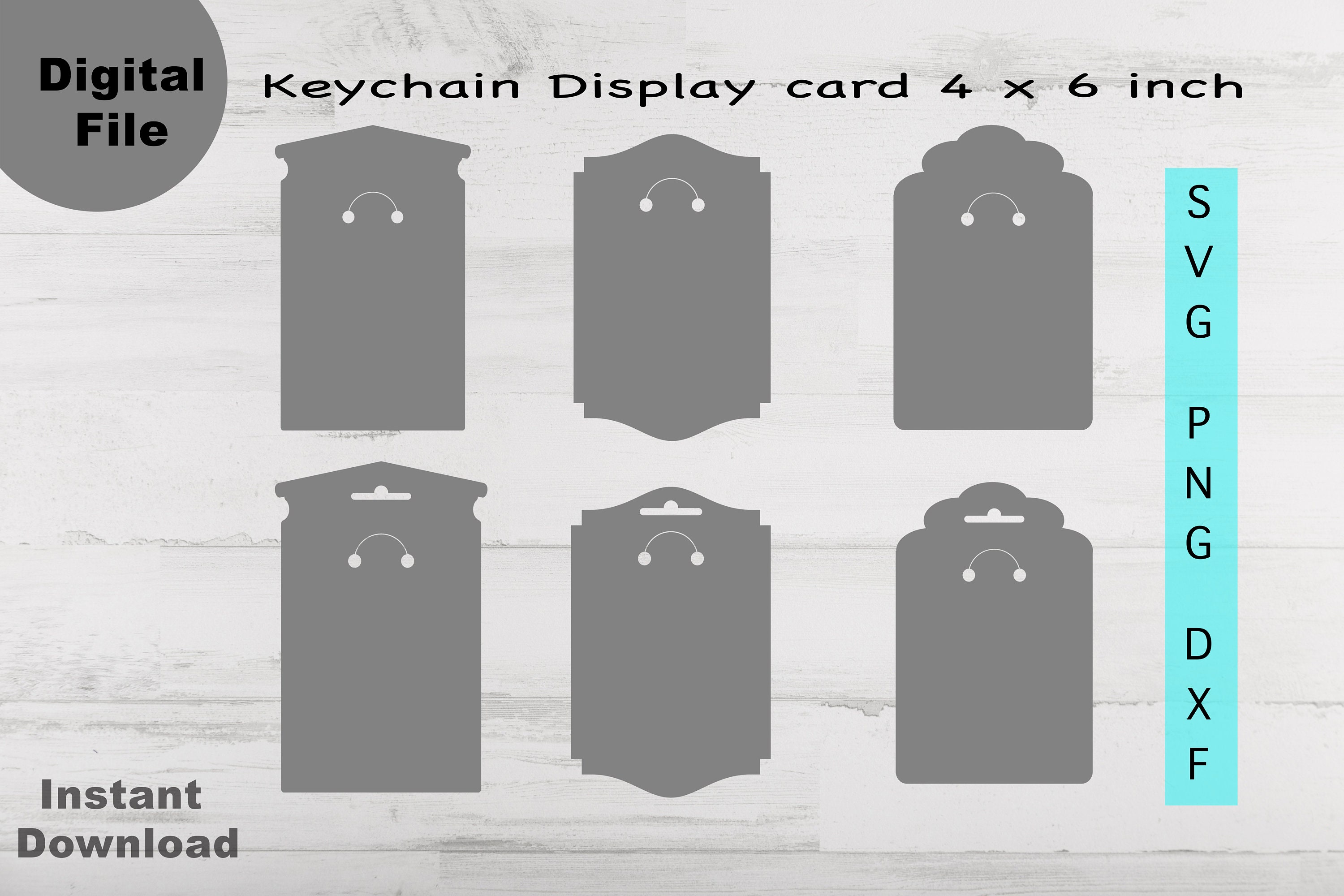 Keyring Display Card Svg Bundle Keyring Holder Card Svg - Etsy Ireland