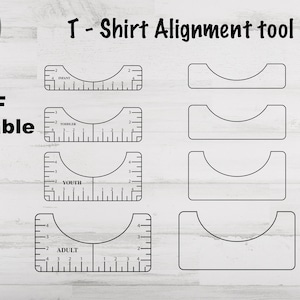 Tshirt Ruler SVG Bundle 4 Templates, T Shirt Alignment Tool Svg