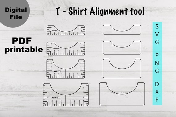 Tshirt Ruler SVG  T-shirt Alignment Tool DXF