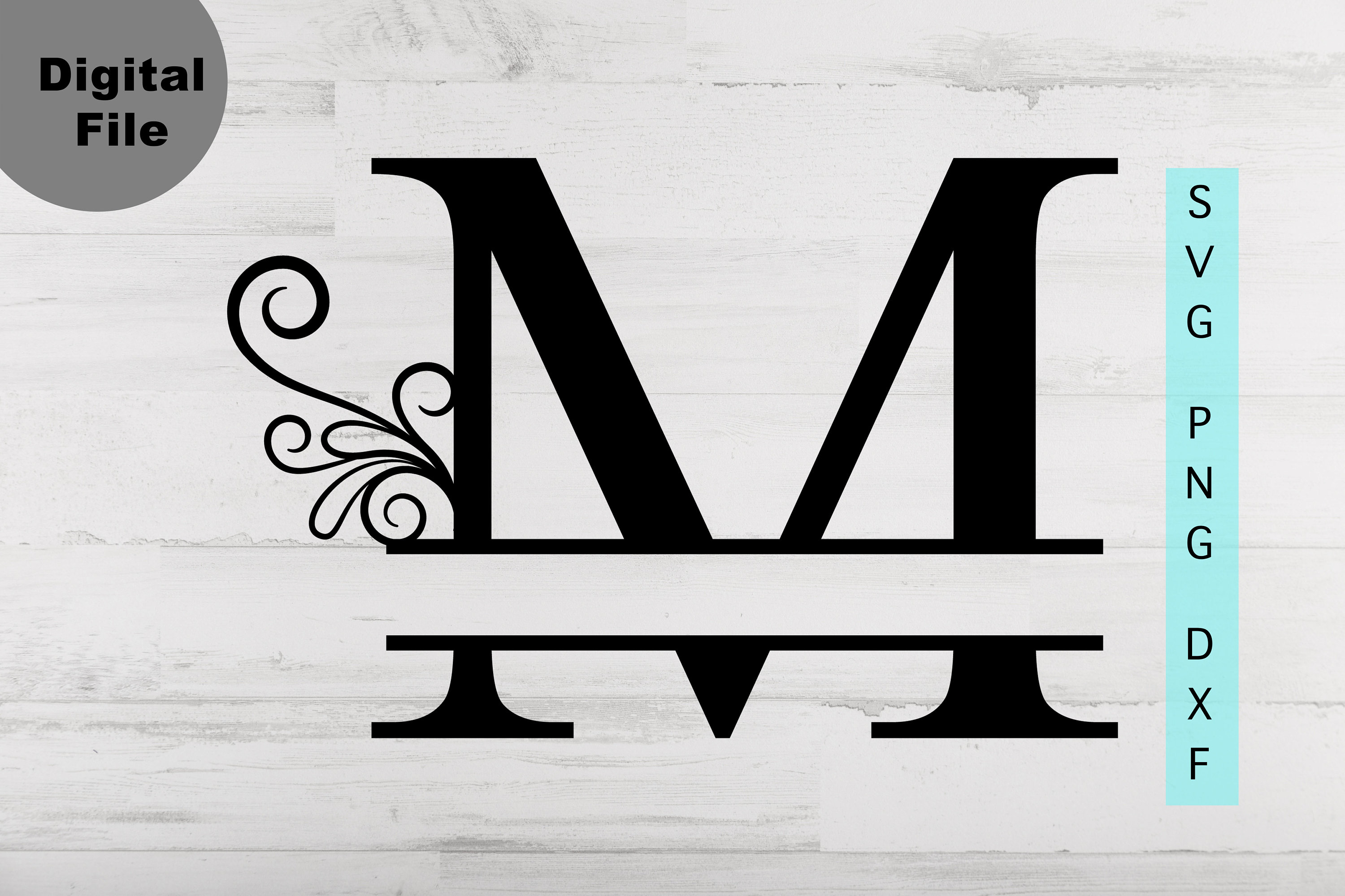 Split Initial Svg Split Letter M Monogram Svg Split Monogram Font Svg ...