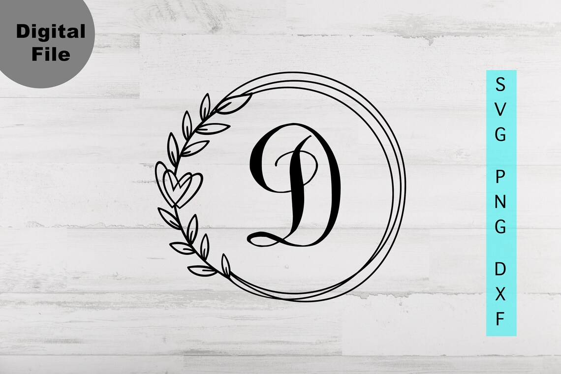 Download Family Name Sign Svg Heart wreath Svg/png/dxf file Alphabet | Etsy