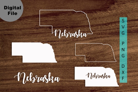 Nebraska Sate Outline Svg cricut file, Nebraska State Map svg, US state Svg/PNG/DXF instant download, Nebraska Silhouette Cut file,