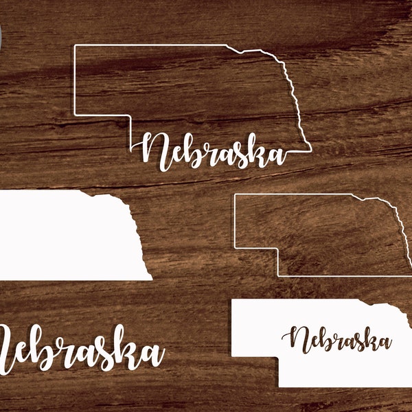 Nebraska Sate Outline Svg cricut file, Nebraska State Map svg, US state Svg/PNG/DXF instant download, Nebraska Silhouette Cut file,