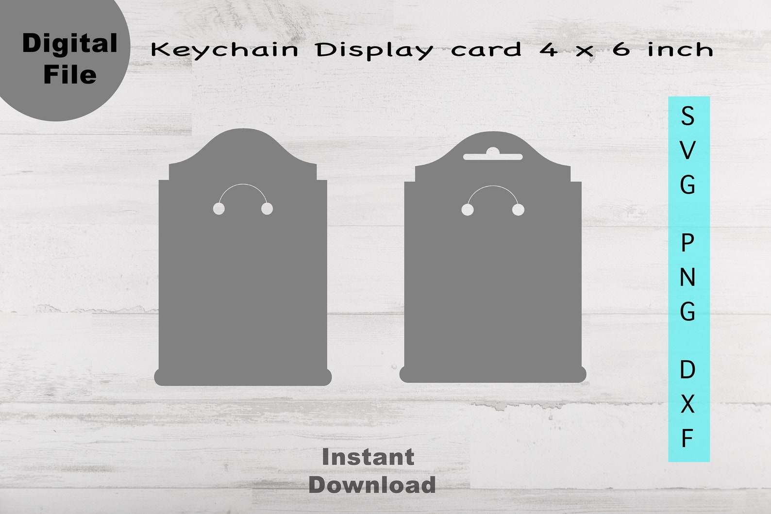 Keyring Display Card Svg Keyring holder Card template Etsy