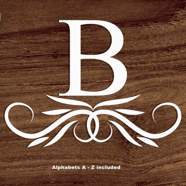 fancy letter writing paper Swirls Monogram Svg, Fancy Alphabet Letters Svg/png/dxf cut files, Ornate Monogram file for Cricut, Silhoutte, Glowforge Instant download