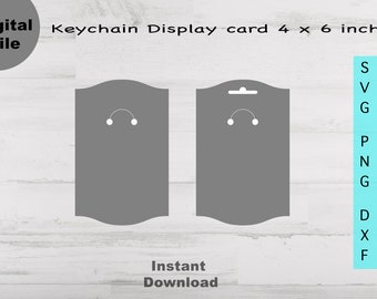 Double Keychain Display Card SVG