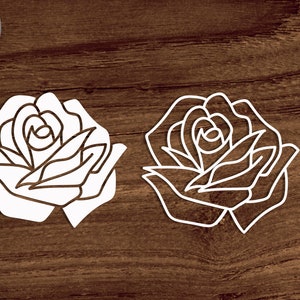 Rose Svg cut file, Roses Outlines, Rose Flower svg, Rose Cut file, Rose Vector, Rose bundle svg, Rose Clipart Instant Download
