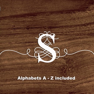 Monogram Svg, Fancy Alphabet Letters Svg/png/dxf cut files, Alphabets Swirls Monogram file for Cricut, Silhoutte, Glowforge Instant download