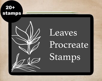 Leaves Brushset Bundle for Procreate, Procreate stamps, Procreate Brush set, Tattoo Stamp for procreate, Botanical Procreate Brushes pack