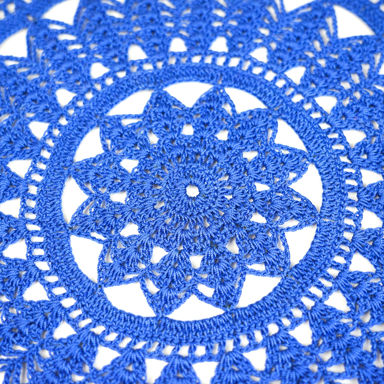 Blue napkins crochet Knitted lace napkins Blue lace doily Etsy