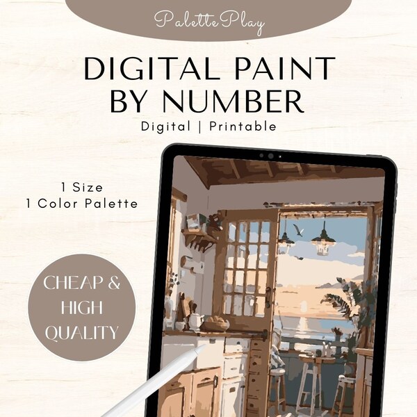 Kitchen Paint by Number Etsy