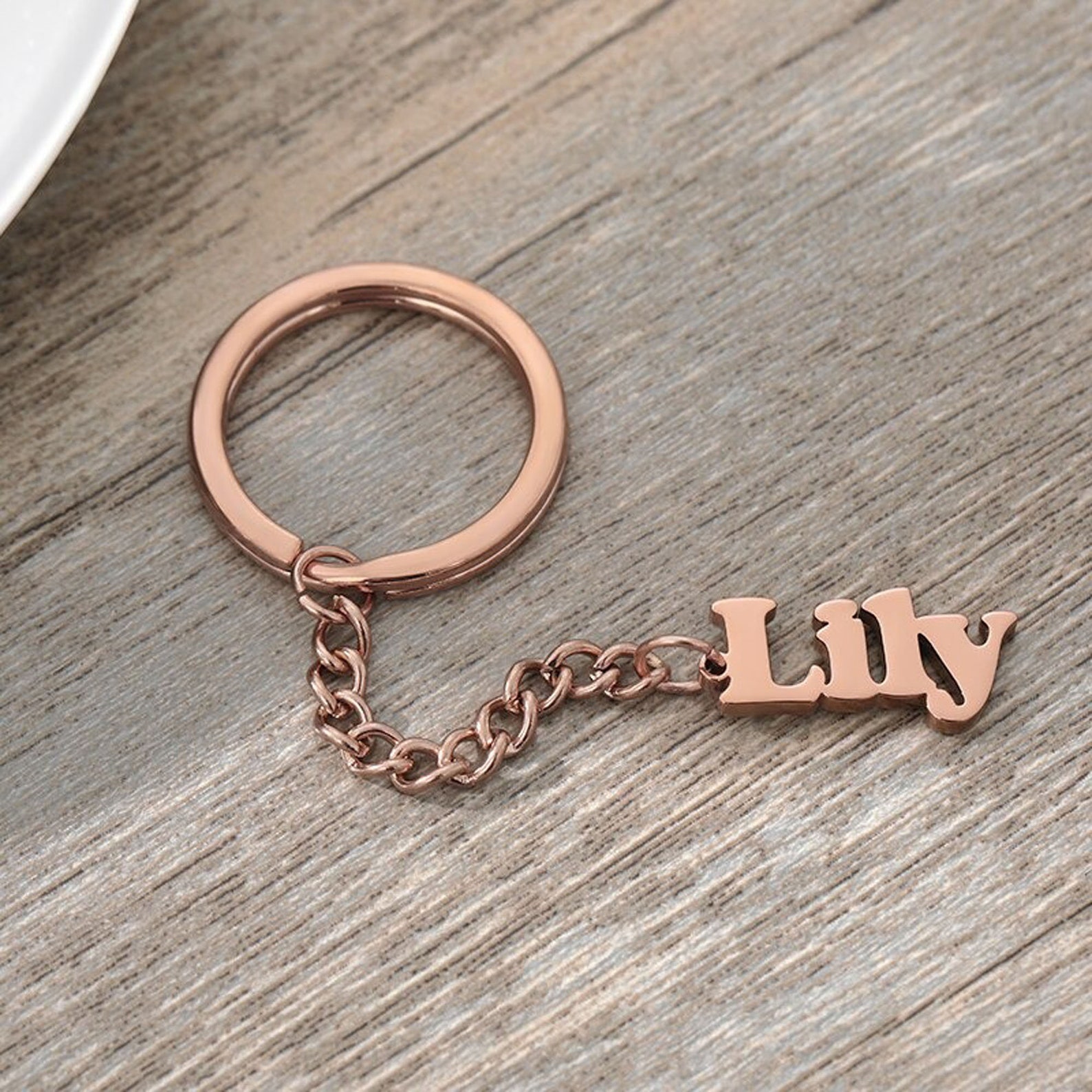 Personalized Key Chain Ring Custom Name Key Chain Ring Car Etsy