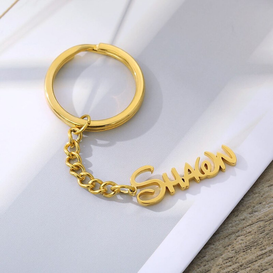Personalized Key Chain Ring Custom Name Key Chain Ring Car Etsy