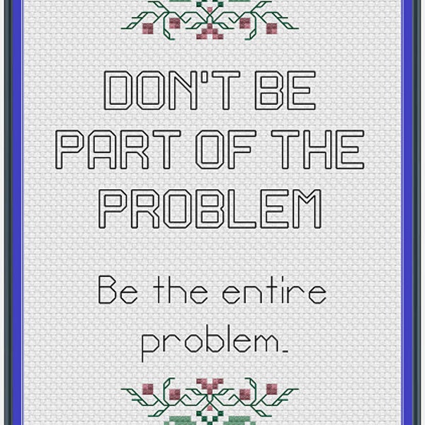 Snarky PDF cross stitch pattern, gift for office worker, gift for coworker, funny birthday gift, gift for best friend, modern cross stitch