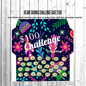 30 Day Saving Challenge, Money Saving, Cash Tracker, Envelope Inserts, Cash envelope Stuffing, Envelope Stuffing