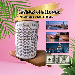 520. 1,040, 10,000 Money Savings Tracker Tin-money envelope challenge, save money-budget, debt tracker sticker, low income challenge