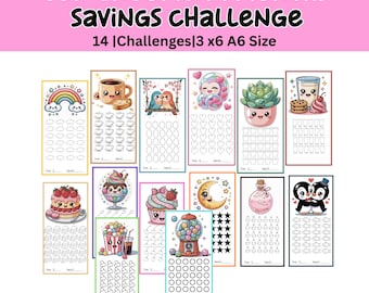 A6 Saving Tracker Blank Savings Challenge, Mini Savings Bundle, Finance planner, Low income savings challenge