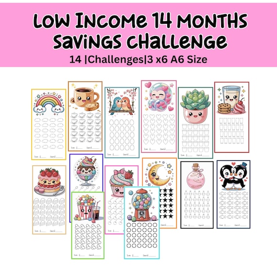 A6 Saving Tracker Blank Savings Challenge, Mini Savings Bundle, Finance planner, Low income savings challenge