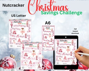Christmas Savings Challenge, Nutcracker Savings Challenge, Money Saving Challenge, Savings tracker, Savings Challenge Printable