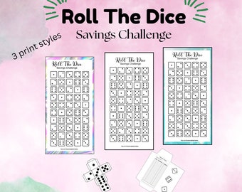 Roll The Dice Savings Challenge | Cash Envelope Tracker A6
