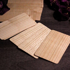 200 stuks KERSENfineer visitekaartjes, dik 0,52 mm, kaarten natuurlijk hout, milieuvriendelijke houten kaarten, plaatskaarten bruiloft, doe-het-zelfvisitekaartjes