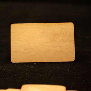 Visitekaartjes van 25 stuks kersfineer, dikte 0,90 mm, kaarten van natuurlijk hout, milieuvriendelijke houten kaarten, plaatskaarten voor bruiloften, doe-het-zelfvisitekaartjes