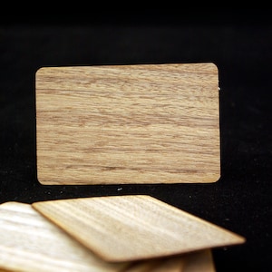 50 cartes en placage de NOYER, 0,90 mm d'épaisseur, cartes en bois naturel, cartes en bois écologiques, marque-places pour mariage, cartes de visite à faire soi-même