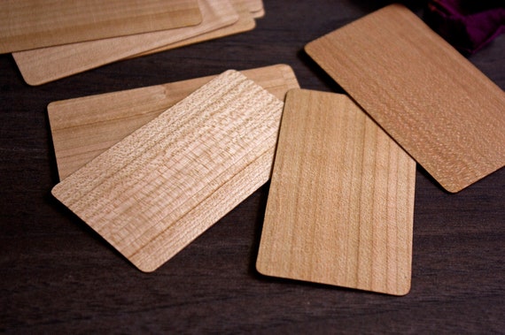 Blank Wooden Business Cards