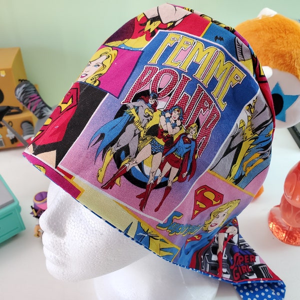 The Ladies of DC with Coordinating Fabric Pixie Scrub Hat