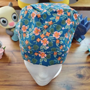 Rifle Paper Co Bramble Briar in Navy Flower Pixie Scrub Cap, Scrub Hat, Surgical Cap, Surgical Hat