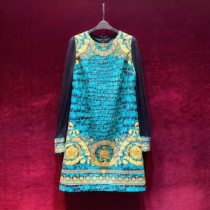 Blue French Embroidery Jacquard Dress - 3D Floral & Jeweled Accent| Designer Dress| Garden Party Beaded Dress| Embroidery Applique Dress