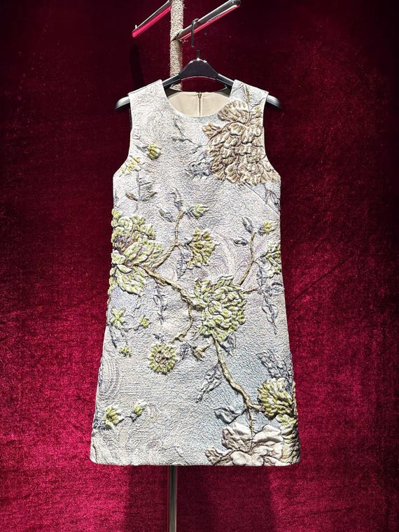 Vintage French Embroidery A - Line Dress | 3D Floral & Jeweled Embellishments | Ideal for Wedding Guests summer Gatherings | Custom Fabric - Etsy Denmark Vintage French Embroidery A - Line Dress | 3D Floral & Jeweled Embellishments | Ideal for Wedding Guests summer Gatherings | Custom Fabric - Etsy Denmark