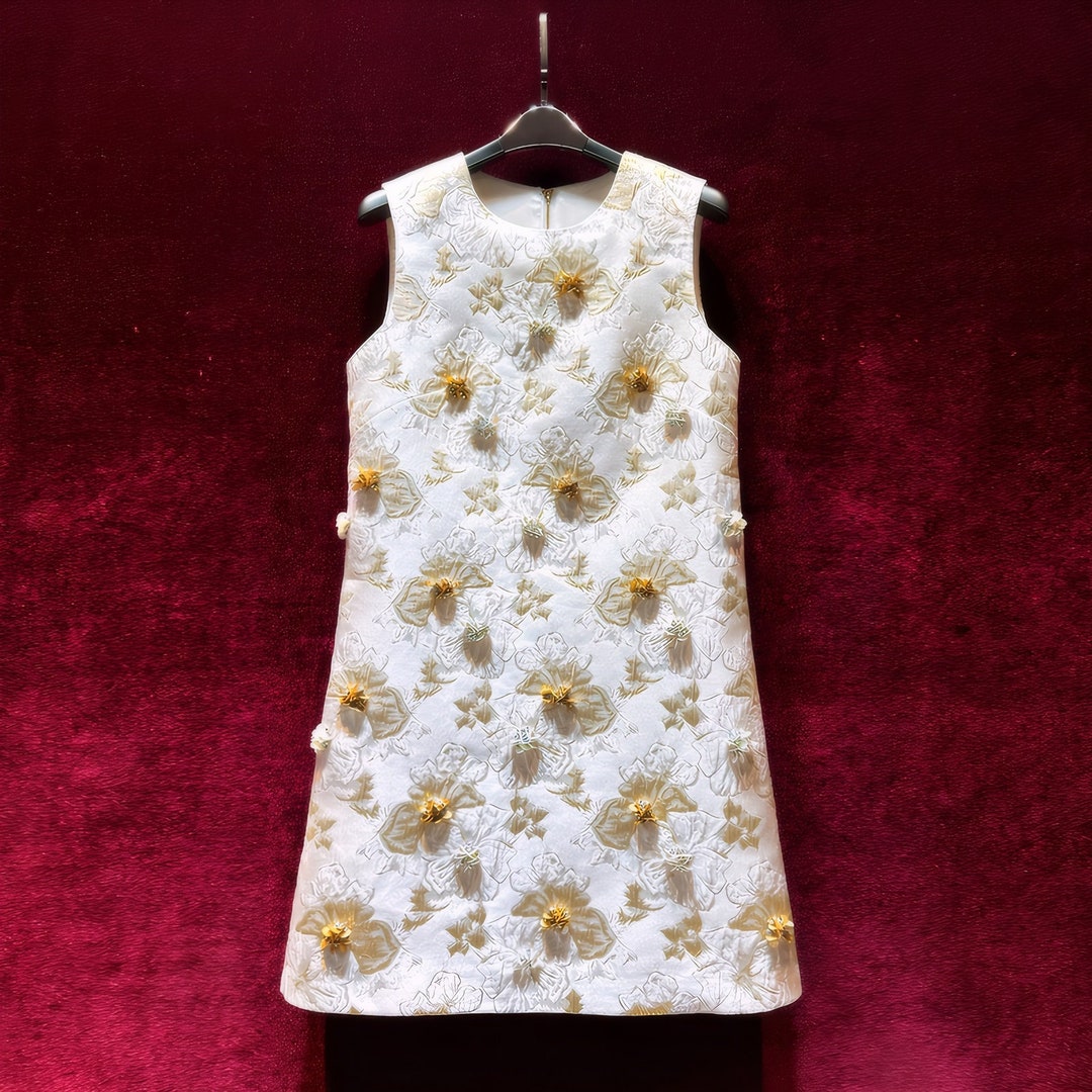 French Style Mesh Patchwork Floral Dress