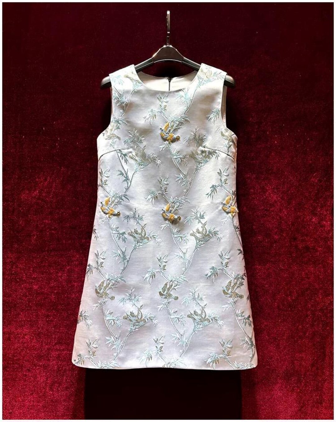 Jacquard Cymatics Dress - White