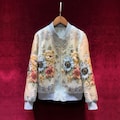 Vintage French Peony Embroidery Jacket - 3D Floral & Hand - Jeweled Accents（2 Colors ） | Monogram Support, Gift for Mom