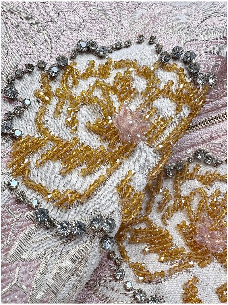 French Vintage Jacquard Baseball Jacket, 3D Floral Chanel's Style